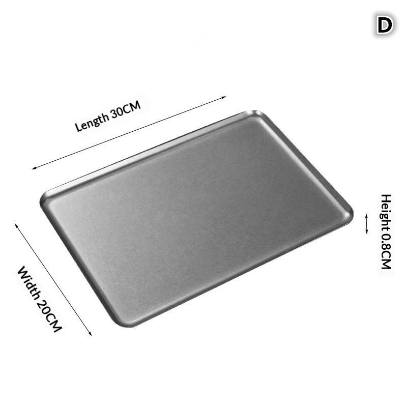 Vintage 304 Stainless Steel Snowflake Silver Square Tray Round Edge Dinner Plate Dessert Grill Tray Steak Plate Decorative Tray