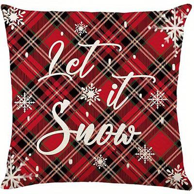 Home Decor Merry Christmas And Festive Snow Gnome Pillows Pattern Cushion Cover Suitable For Sofa Bedroom Car Pillow Cover