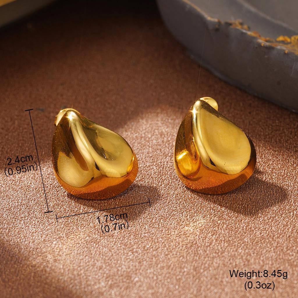 European and American stainless steel circle earrings, personalized high-end ins earrings, titanium steel earrings, contrasting color and