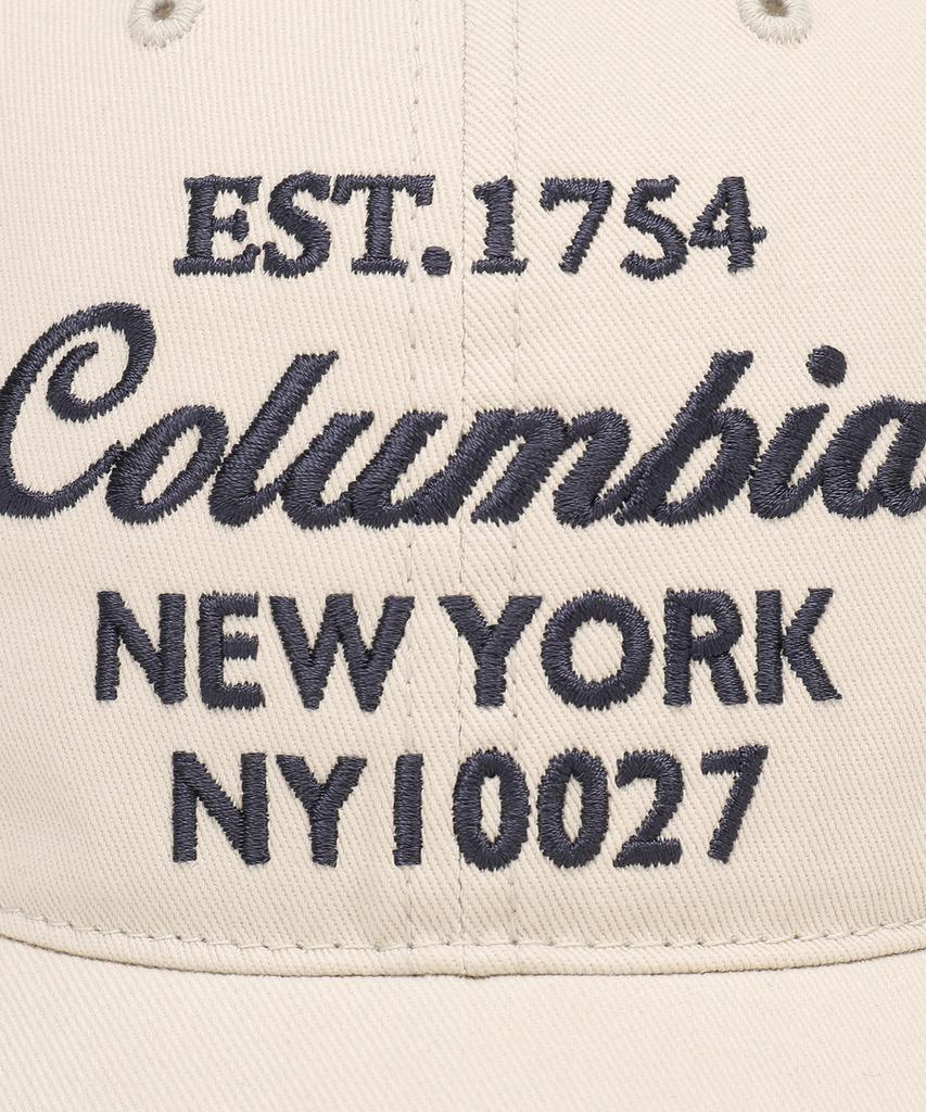 COLUMBIA UNIVERSITY Oversize Logo Cotton Ball Cap Gray