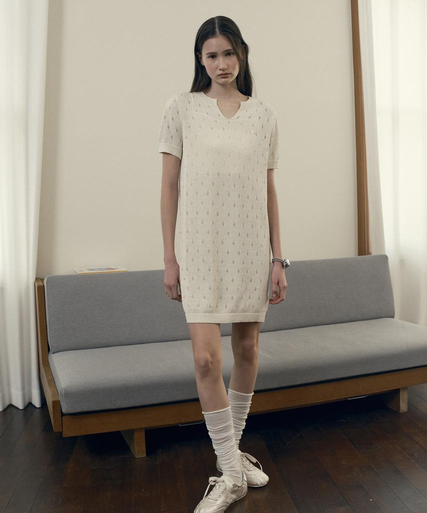 Jucy Judy Paper Yarn Punching Knit Dress J1Op322E