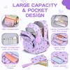 Corduroy Three-Piece Backpack Cherry Pattern Girl Heart Large Capacity Lightweight Backpack