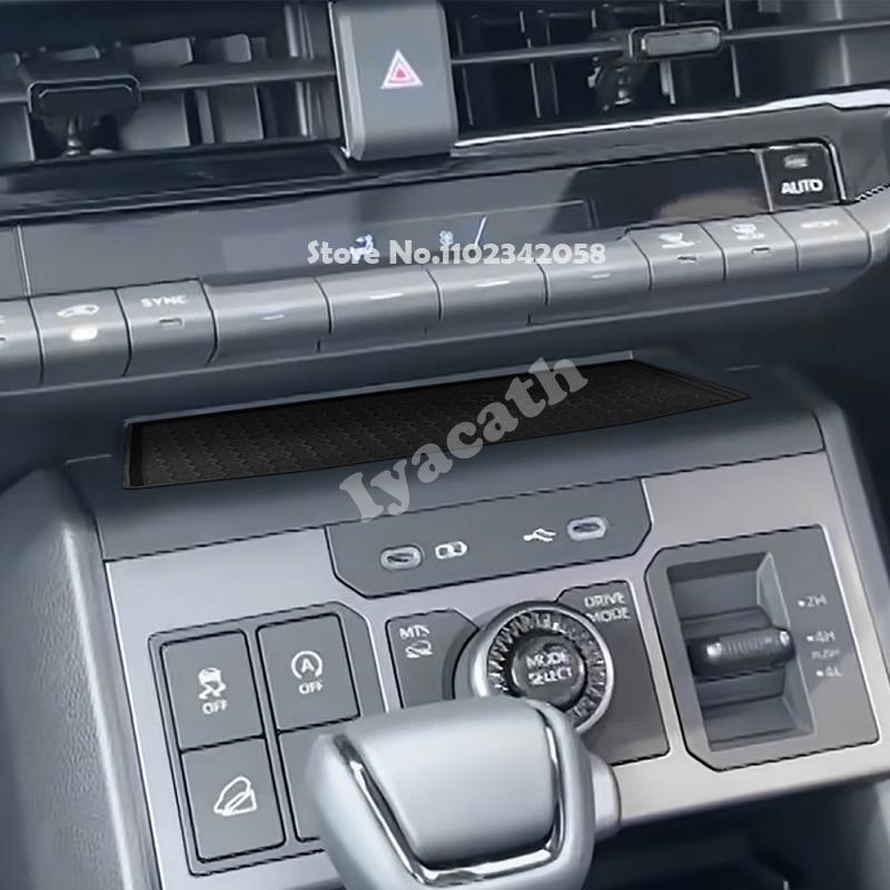 FOR TOYOTA HILUX 2026 2027 Silicone Center Control Upper Storage Box Pad Panel Wireless Charging Pad Interior Accessories