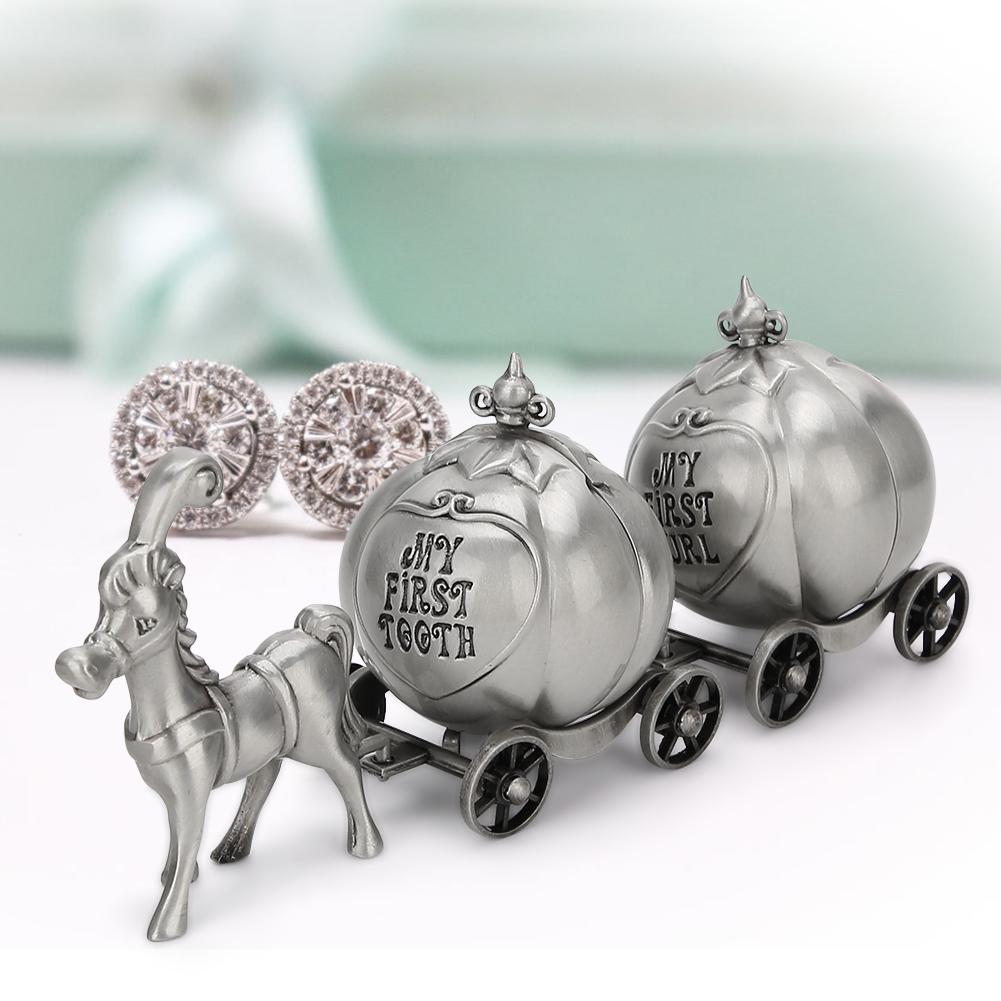 Tooth Collection Box Vintage Pumpkin Carriage Shape Exquisite Craft Gift Ornament