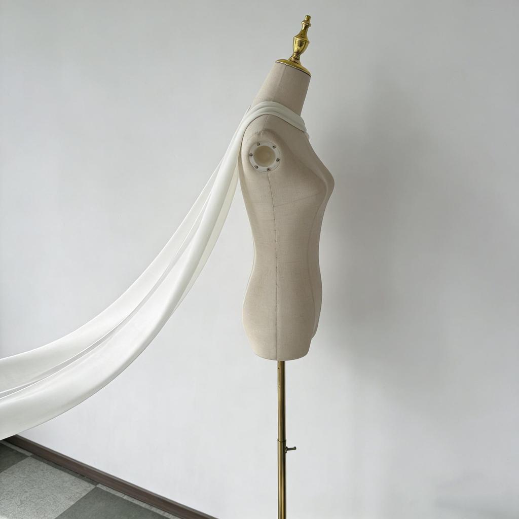 Solid Color Chiffon Bridal Shawl Cape - Wedding & Street Fashion Accessory