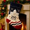 Soft Fabric Gift Bags for Candy USA 250th Anniversary 1776-2026 Embroidered Christmas Stocking, 18 Inch Large Sacks Neighbors Friends Patriotic