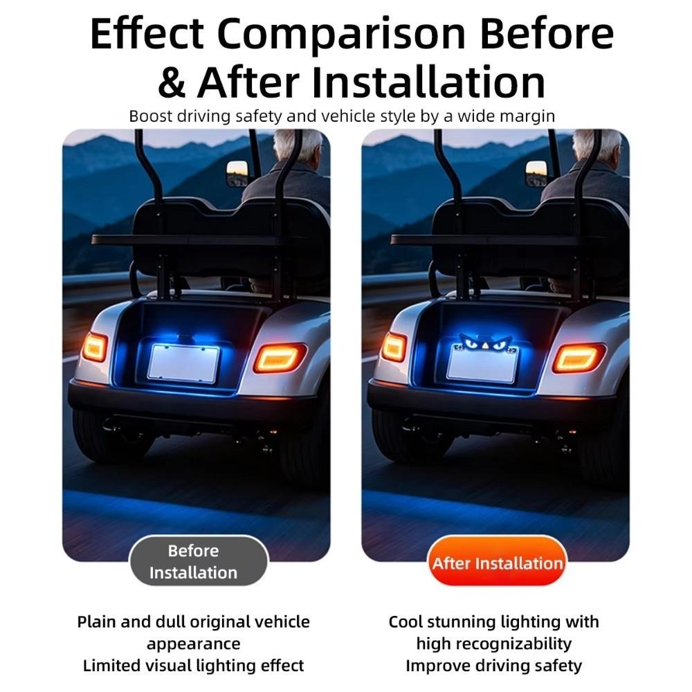 Strobe Mode LED License Plate Light Waterproof Rear Warning Lamp E-Bike Accessories
