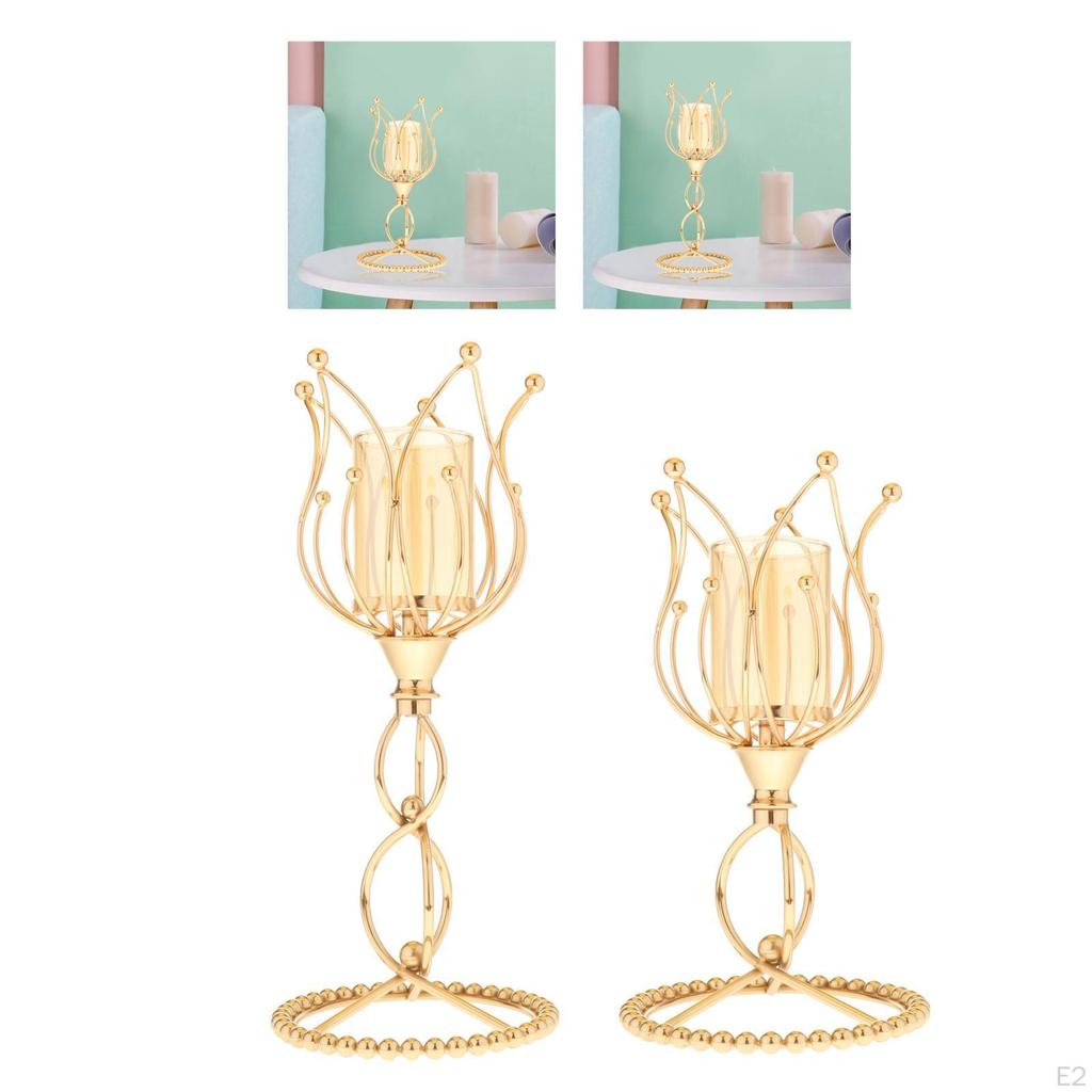 Metal Candlestick Holder Vintage Candle for Home Table Decoration, Wedding, Banquet