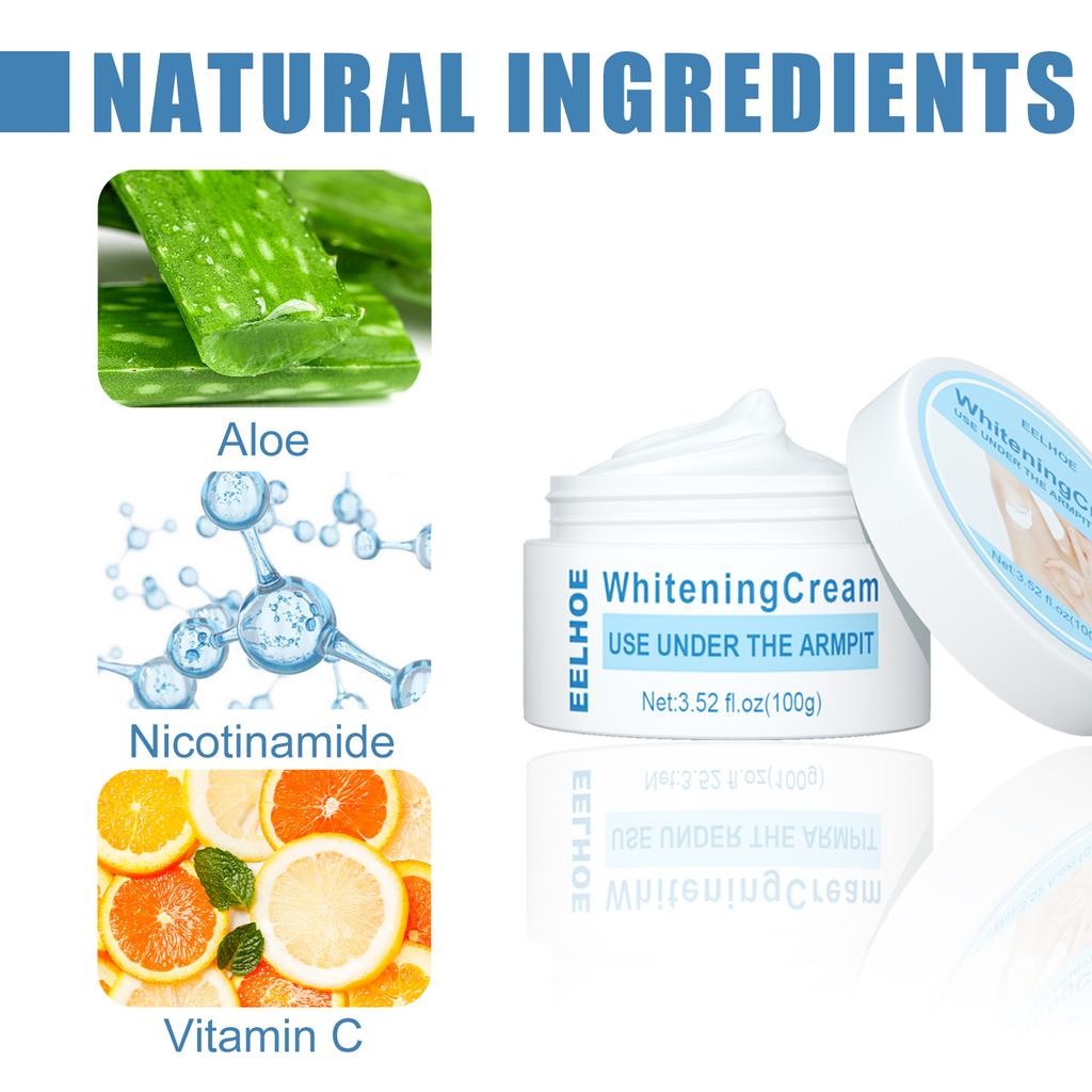 EELHOE Body Whitening Cream Underarm Knee Buttocks Private Bleach Remove Melanin Pigmentation Improve Dull Nourish Brighten Skin Care