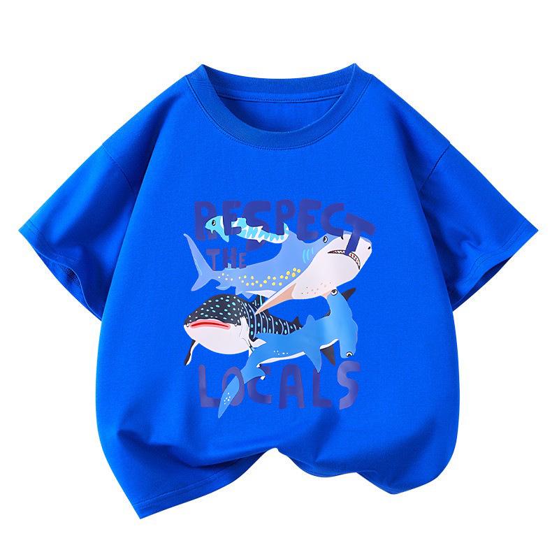 Little Maven Summer Cartoon Cotton T-Shirt - Short Sleeve for Boys & Girls 160 cm синий