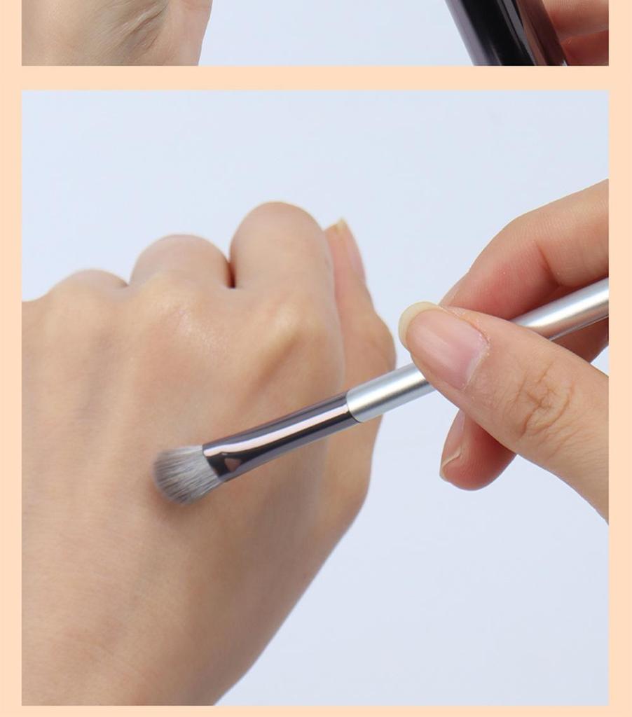 Cangzhou 5-teiliges Lidschattenpinsel-Set mit Aufbewahrungsbecher – Starker Griff, Minimale Puderaufnahme & Kein abfliegendes Puder
