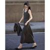Demana Gentle Cloud Cotton Irregular Hem Top & Strap Dress Set