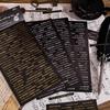 4 ks/sáček Papírové samolepky Proces ražení Retro Jemná rytina Pohodlná samolepicí dekorace 3 styly Anglické písmeno Samolepky na scrapbooking Dívka