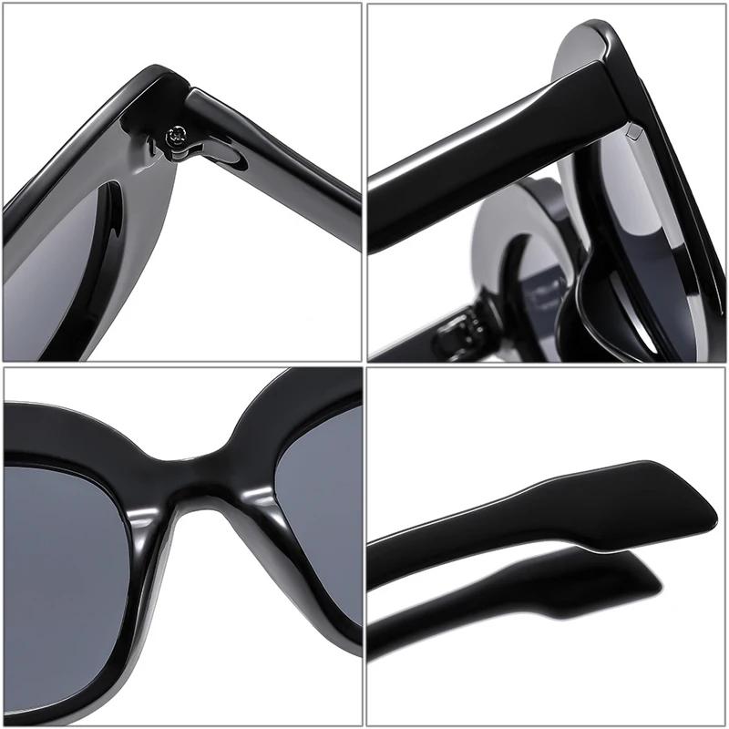 SHAUNA New Hip Hop Double Color Sunglasses Women Fashion Gradient Eyewear Shades UV400 Men Square Unique Sun Glasses