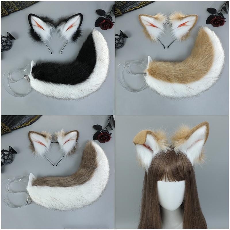 Simulation Animal Ear Headband Plush Cosplay Dress Up Cosplay Shiba Inu Ears Face Wash Headband Headgear Hair Accessories