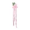 Artificial Chair Back Flower 43x13cm Silk Rose Flower Wedding Aisle Chair Decoration