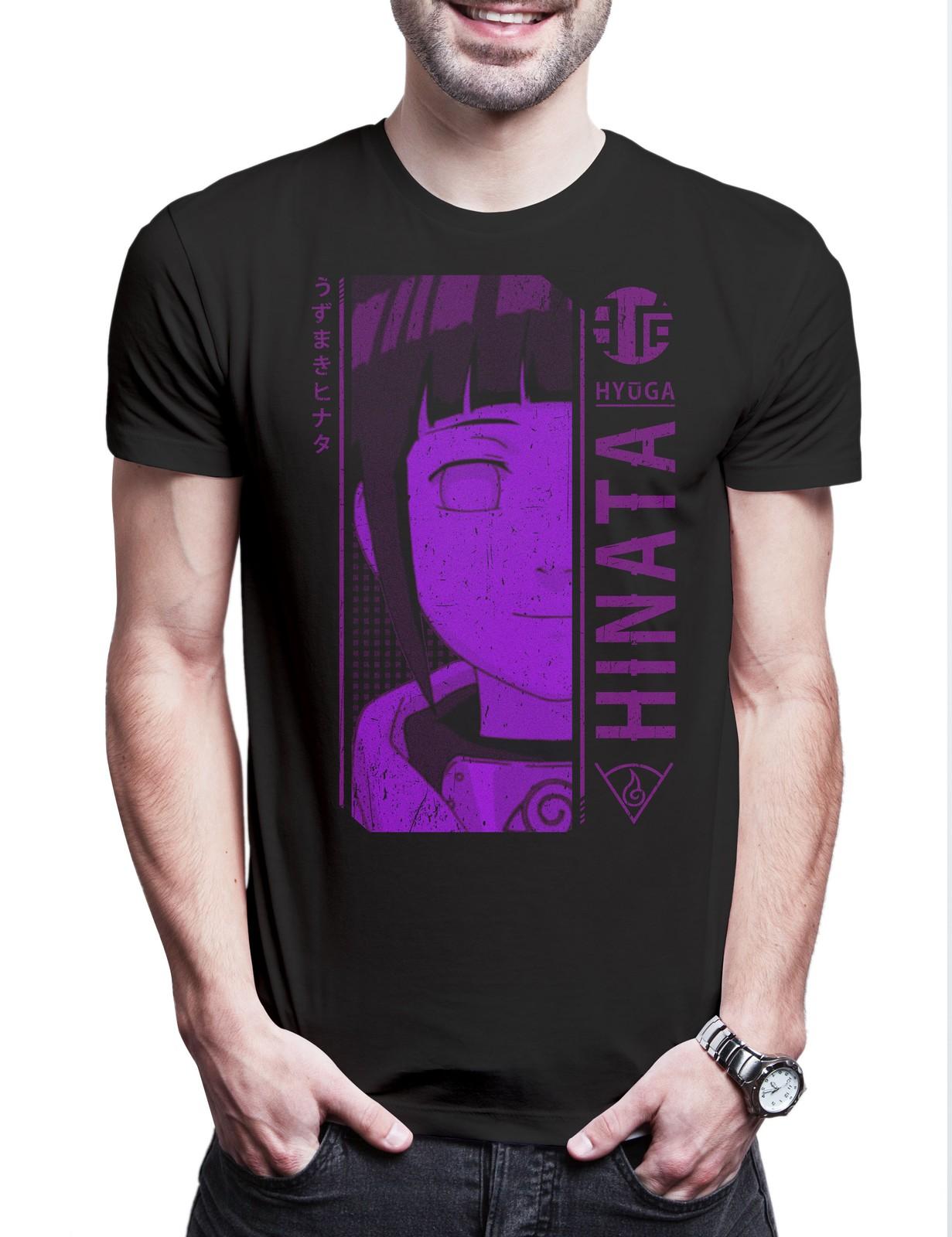 Hinata Herren T-Shirt Mens Womens Tees Top Shinobi System Naruto Dattebayo Sakura Haruno Anime Sasuke L