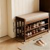Schuhregal Eingangsbereich Schuhschrank Bank Gepolsterter Sitz Organizer Kompakt Schmal Schuhaufbewahrung Hausflur Schuhe Organizer