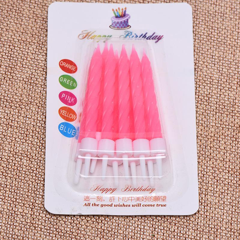 Exquisite 8cm Thread Candle Romantic Birthday Party Decor Golden Silver Color Creative Paraffin Wax Candles