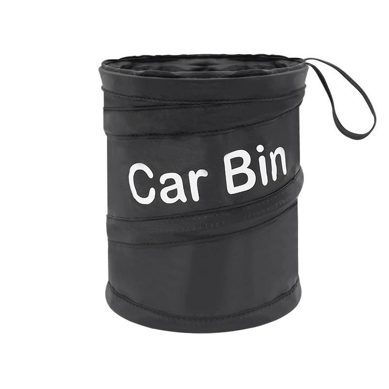 Foldable Car Trash & Storage Bin: Multifunctional Spiral Bucket Organizer