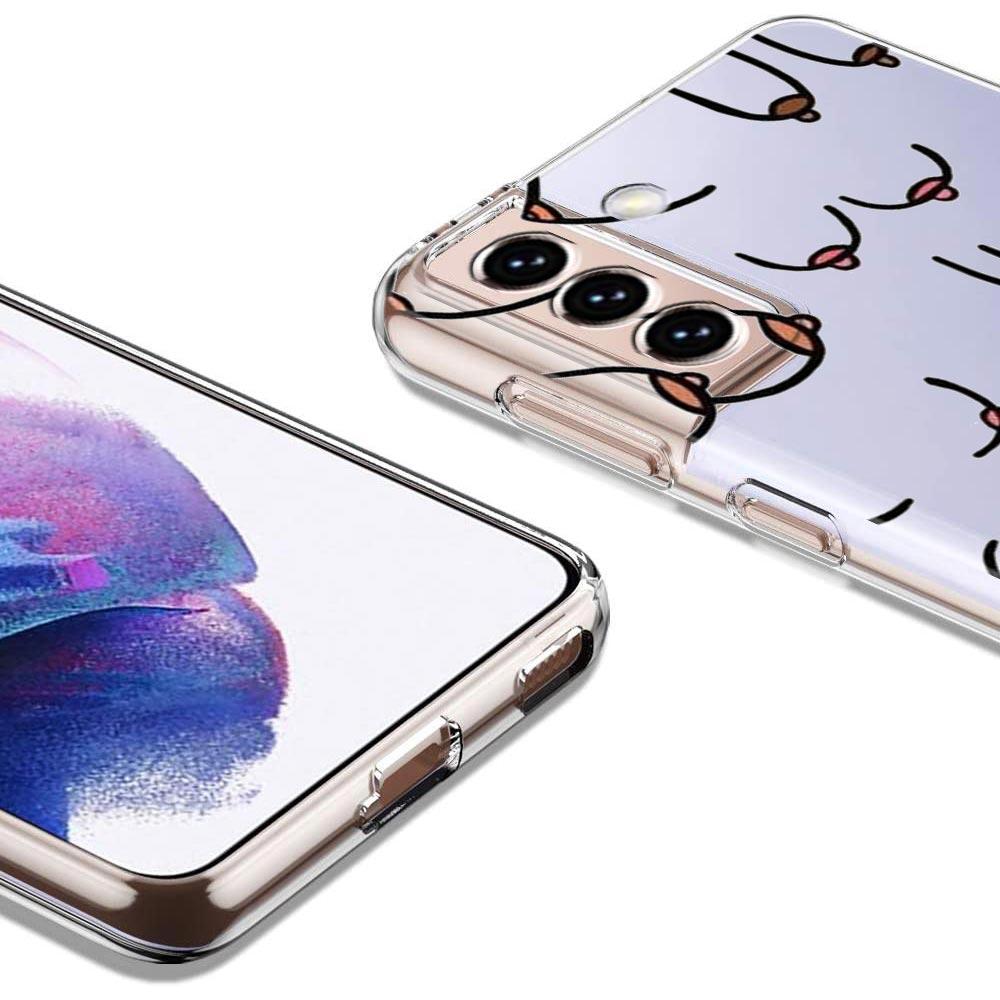Boobs Art Print Phone Case For Samsung Galaxy S23 S22 Ultra S20 S21 FE 5G S10 S10E S9 S8 Plus 4G Soft Silicone Clear Back Cover