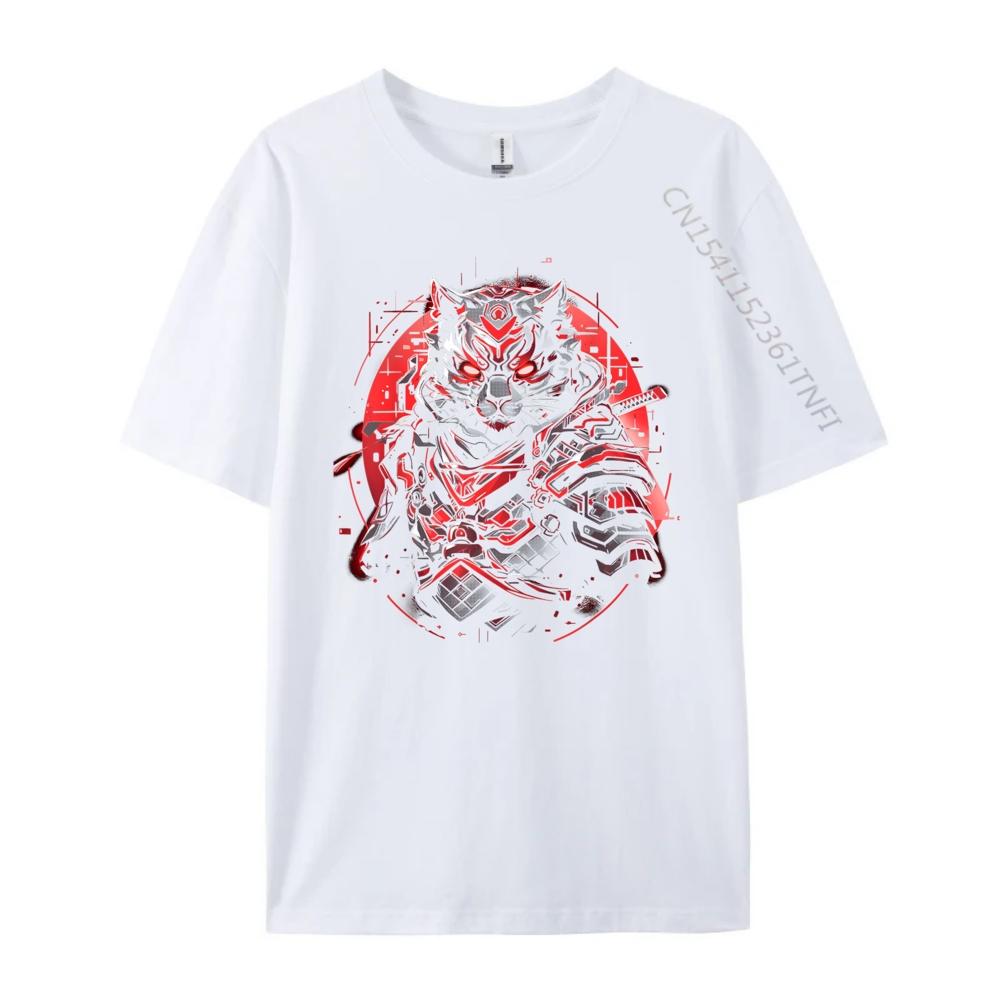 Cat Samurai Ninja Cat Samurai Art Ukiyo E Streetwear Vintage 4TH of July Street Wear T Shirt New Shirts And TShirts EU SIZE