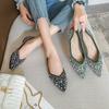 Fashion Luxury Pearl Rivets Flat Shoes Woman Crystal Beading Ballet Flats Bling Bling Ladies Party Shoes Green Loafers Big Size 43