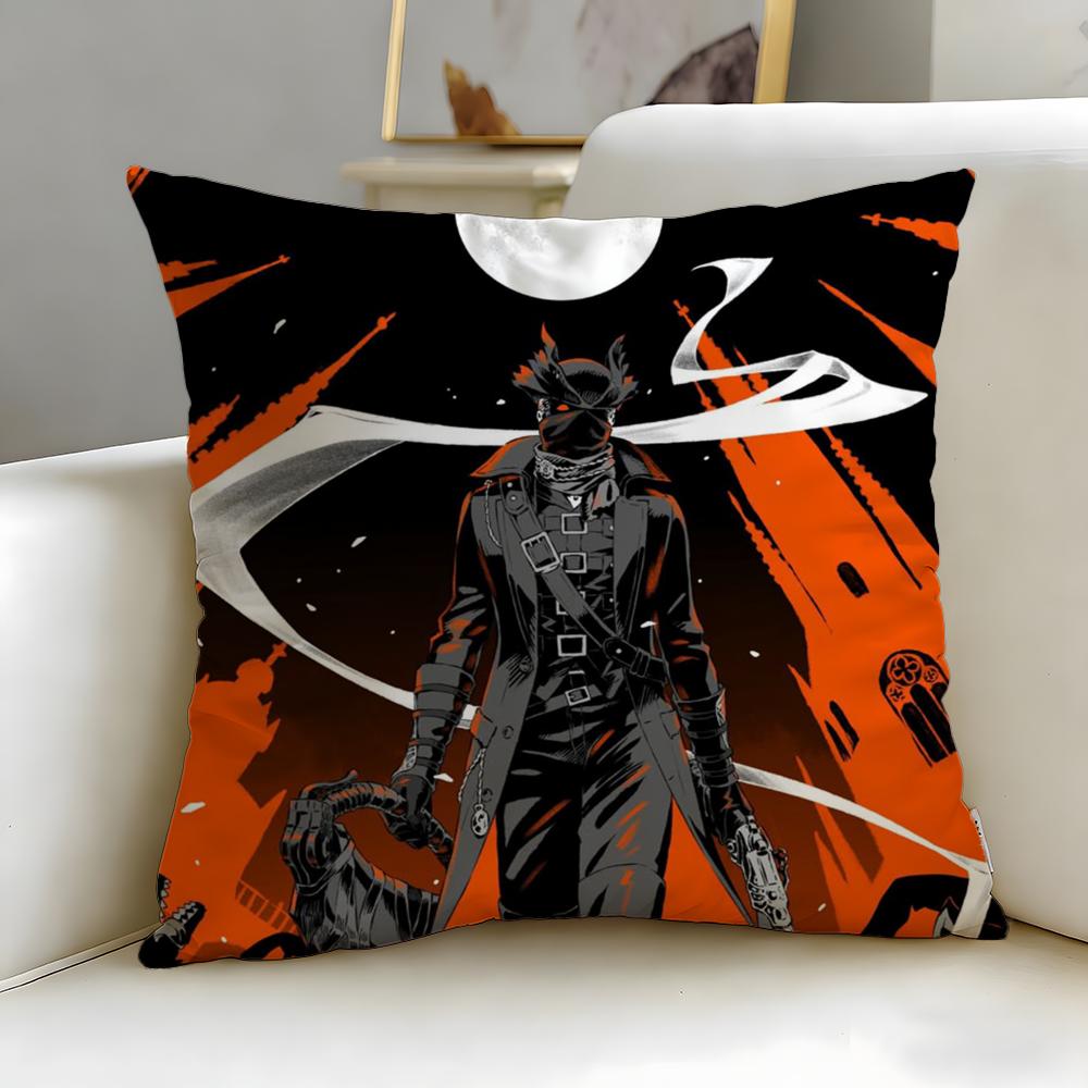 Classic Game Bloodborne Cushion Cover Soft & Easy-Wash Pillow Case – Versatile for Couch, Bed, Travel and Office