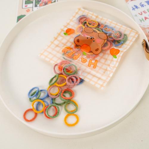100 stücke Elastische Kopf Band Kinder Haar Seil Haar Krawatten Candy Farbe Nette Handtuch Haar Ring Für Kleine Mädchen Kinder haar Zubehör