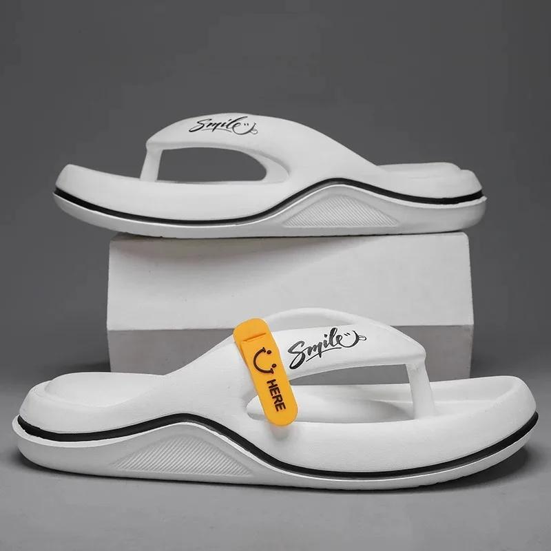 Fashion Mens Thong Sandals Summer 2025 New Men Shoes Thick Bottom EVA Non-slip Slide Slippers Outdoor Indoor Couples Shoes