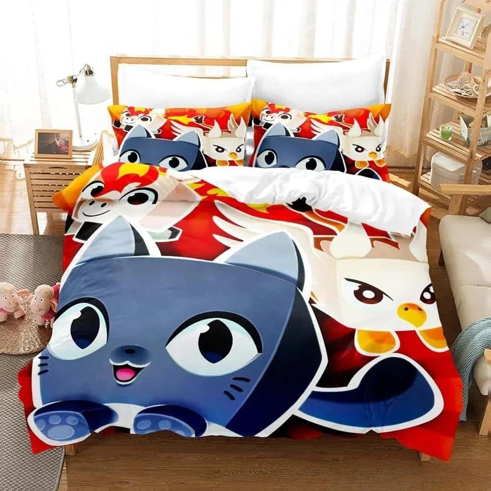 New 3D Game Pet Simulator X Bedding Set Single Twin Full Queen King Size Bed Set Adult Kid Bedroom Duvet Cover Set Home Textiles