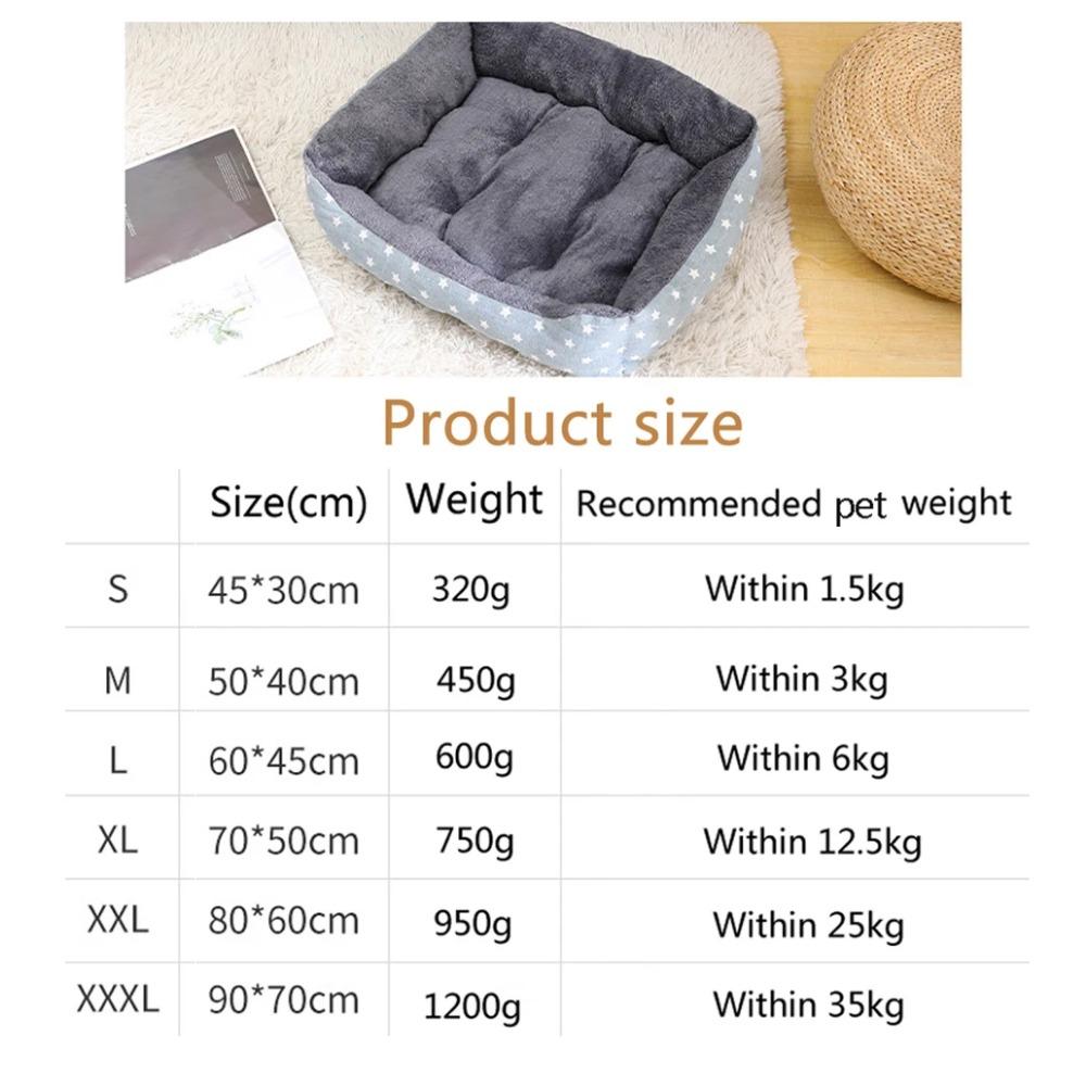 Square Pet Cat Dog Bed Large Cat Kennel Washable Cat Cushion Waterproof Mattress Pet Cushion Medium Large Dogs Pet Supplies