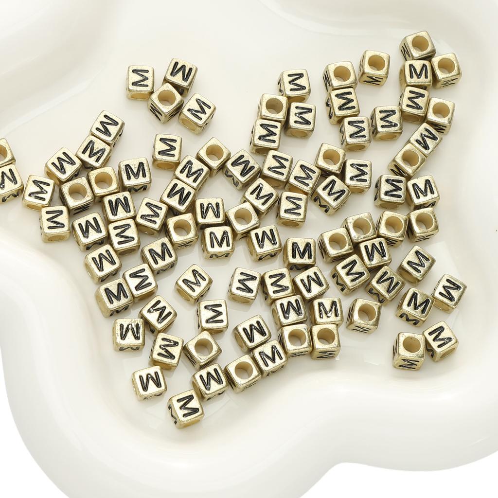 Mărgele Handmade Mărgele Acrilice Alfabet Mărgele Pătrate Mărgele Plate Mărgele Rotunde Handmade DIY Accesorii Bijuterii Mărgele Distanțiere Brățară Mărgele Înșirate Manual