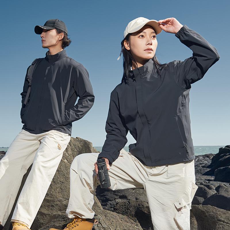 Women's Men's Lightweight Softshell Jacket Lined Waterproof  Soft SRain Coats Windbreaker Outdoor