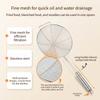 Long Handle Skimmer Spoon Stainless Steels Spiders Wire Strainer Ladle with Hook for Boiling Noodles and Hot Pot Serving in Kitchen Use