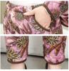 Velvet-Lined Winter Cotton Coat & Pants Set for Moms