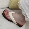 Mode 2025 Sommer Minimalistische Klobige Plateau Zehentrenner Weiche Sohle Elegante Strandsandalen Bequeme Lässige Pantoletten Outdoor-Bekleidung