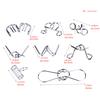 8Pcs/Sets Mental 9 Ring Puzzle Toys Inteligência Fivela Bloqueio Quebra-cabeças de Fio de Metal Quebra-cabeças de Natal