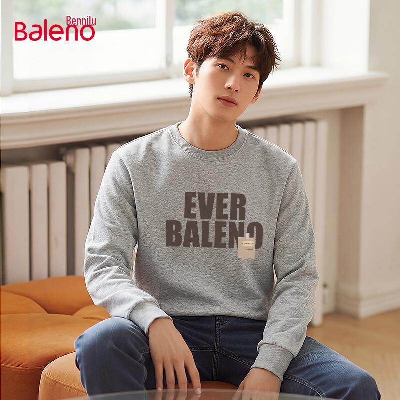 Baleno Men's Casual Round Neck Long Sleeve Sweatshirt
