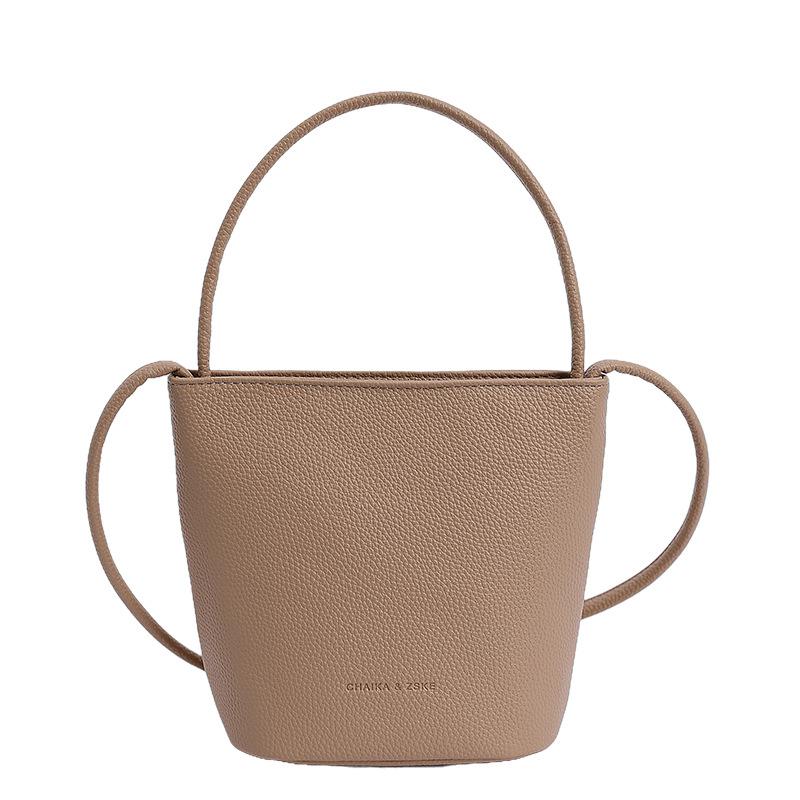 Korean version of women's bag 2025 new messenger bag casual bucket bag summer shoulder large capacity portable women's bag