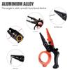 Aluminum Alloy Fishing Pliers Hook Remover Outdoor Fish Line Cutter Tool Comfortable Grip Scissors Fishing Accessories