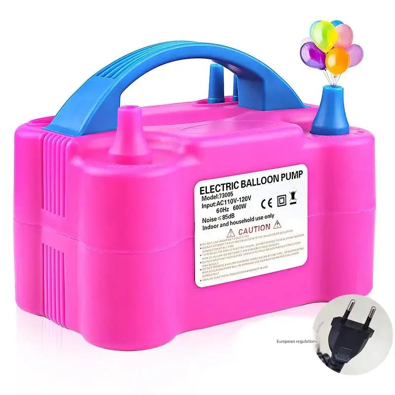 AC dual hole balloon blowing pump, portable birthday party and holiday banquet balloon accessories, electric air blowing pump