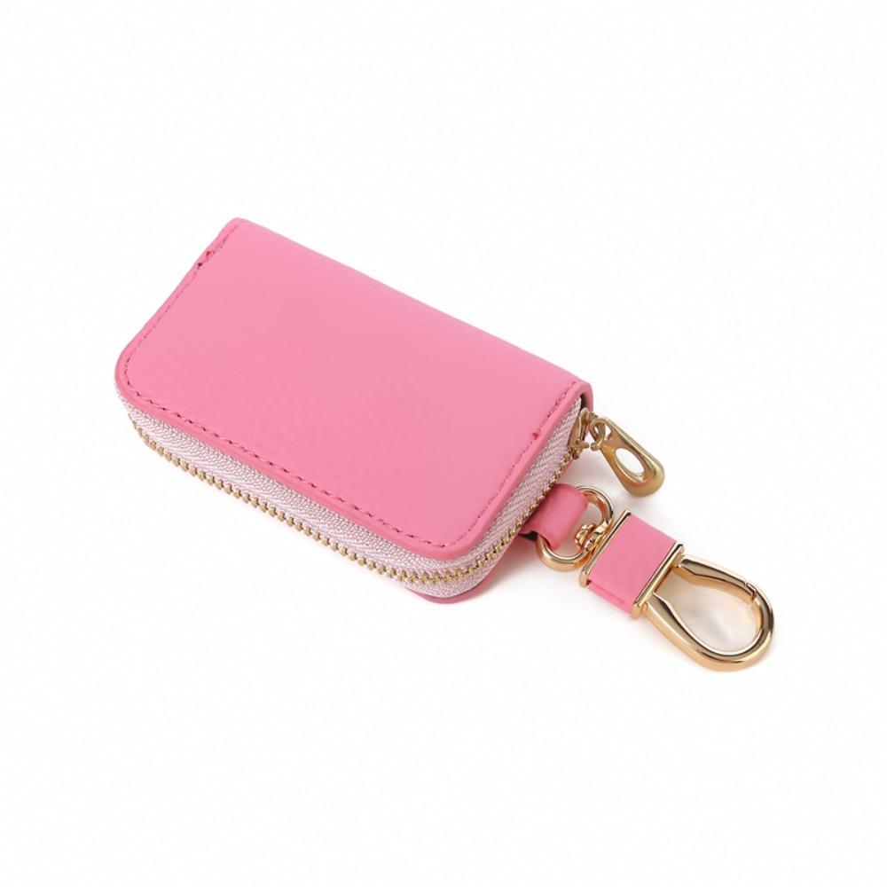 New PU Leather Car Key Bag Wallet Keychain Fashion Zipper Key Holder Organizer Simple Mini Car Key Case