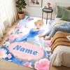 Custom Name Princess Garden Living Room Non-Slip Area Rug Soft Carpet for Bedroom Kids Playroom Sofa Office Home Decor Doormat