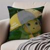FUN CUTE NNAILONG Cushion Cover Pillowcase Antidustmite Invisible Zipper Short Plush Sofa Cushion