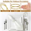 24Pcs Luxury Gold Napkin Ring Holder Decorative Dinner Table Serviette Buckle For Home Christmas Wedding Party Banquet Supplies
