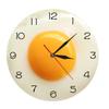 STOBOK Wall Clock, Cute, Large, Easy-to-Read, Fried Egg Shape, Silent Movement, 30cm Diameter