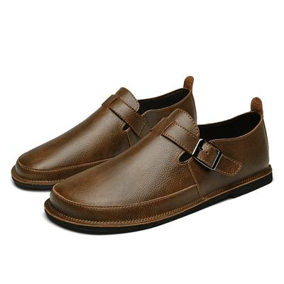 Genuine Leather Retro Loafers Men Business Casual Shoes High Quality Comfort Moccasins Breathable Slip On Flat Driving Shoes