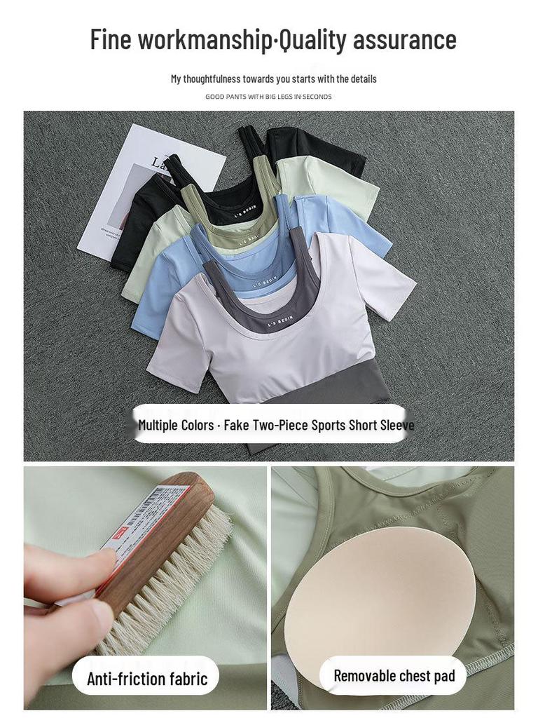 Women's Summer 2025 Quick-Dry Sportswear Set: Pleated Tennis Skort and Fitness/Yoga Outfit