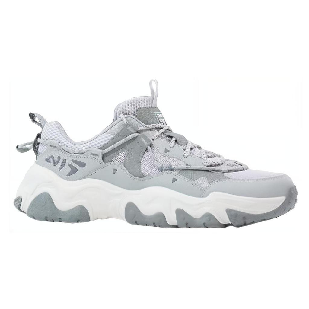 Fila FLUID 5 Cat Paw Shoes Abrasion Resistant Height Increasing Low Top Casual Shoes Men's Gray White F12M422103FNN